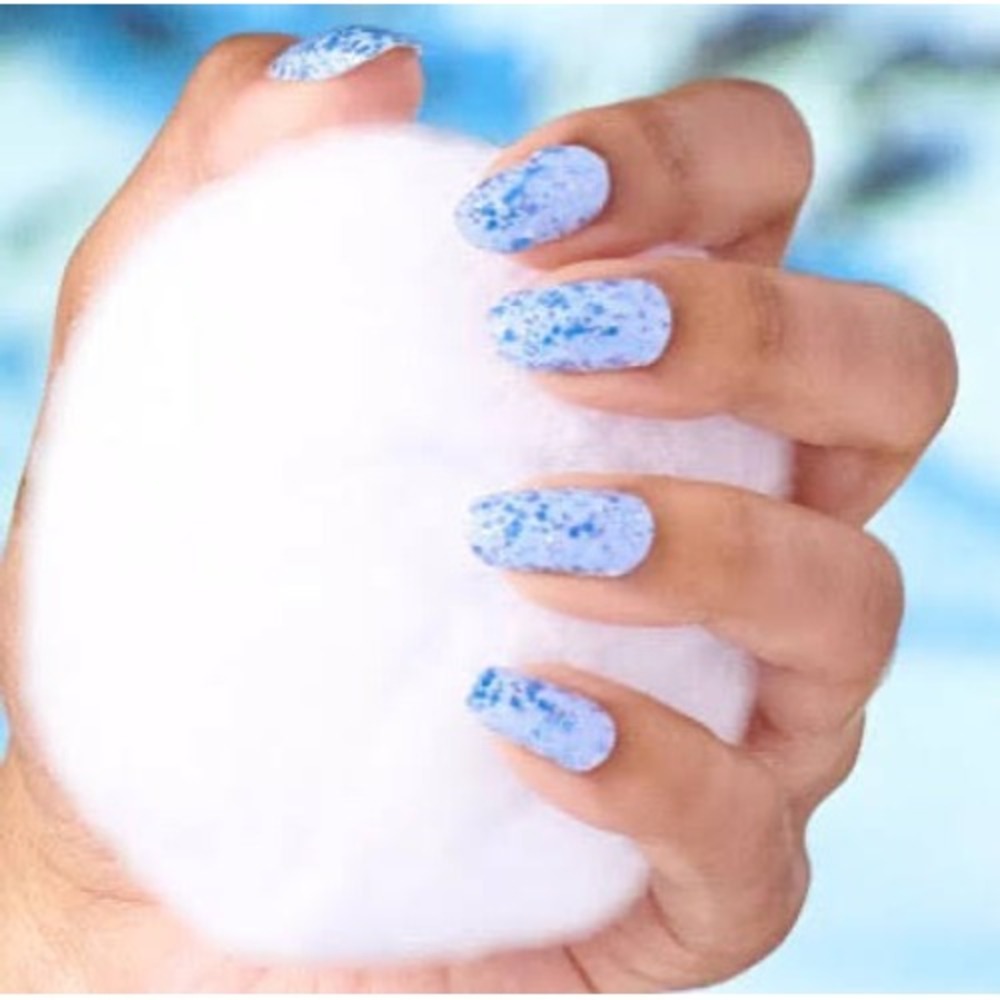 Color Street Ice Castle (RETIRED) Blue Glitter Nail Polish Strips Manicure Set